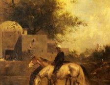 Fromentin Eugene Horses Watering In A River. Fromentin, 