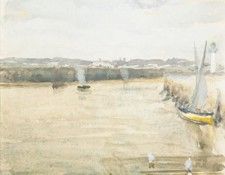 Whistler James Abbott McNeill Scene On The Mersey. ,   