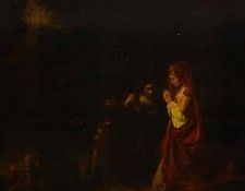 Rembrandt - Sacrifice of Manoah.    