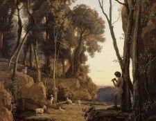 Corot Landscape Setting Sun aka The Little Shepherd. , --