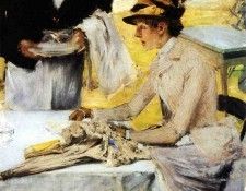 Chase William Merritt Ordering Lunch by the Seaside. ����, ������ �������