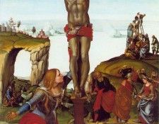 Signorelli The Crucifixion with St. Mary Magdalen, ca 1500, . , 