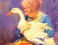 shulz,ada girl with duck c1928. , 