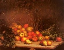 Bellis Hubert An Overturned Basket Of Fruit And Vegatables. , Hubert