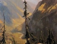 Calame Alexandre Lutschental with the Wetterhorn Sun.  