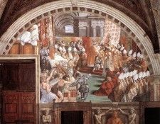 Raffaello - Stanze Vaticane - The Coronation of Charlemagne. Raffaello