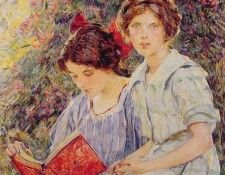 Two Girls Reading. Рид, Роберт