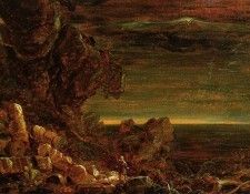 Cole Thomas The Cross and the World Study for -The Pilgrim of the World at the End of His Journey. , 