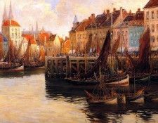 Bataille Willem Fishers quai in Oostende Sun . �����, ������