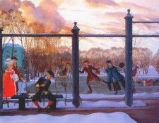 somov winter, skating rink 1915. 