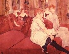 In the Salon at the Rue des Moulins, Toulouse-Lautrec - 1600. �����-������, ���� ��