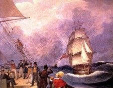 MPA Augustus Earle Speaking a Vessel Off the Cape of Good Hope, 1824 sqs. , 