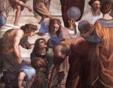 Raffaello - Stanze Vaticane - The School of Athens (detail) [03]. 