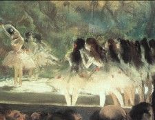 Degas Ballet at the Paris Opera, 1877- 78, pastel over monot. , --