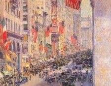 hassam up the avenue from 34th street, may 1917. , 