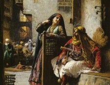 Bridgman Frederick Arthur ALMEH FLIRTING WITH AN ARMENIAN POLICEMAN, CAIRO. ��������, �������� �����