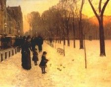 hassam boston common at twilight 1885-6. , 