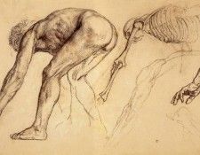 Poynter Edward Study for the Fresco at St Stephens Dulwich 1972 3. ,  