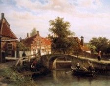 Springer Cornelis View onn Enkhuizen Sun . Springer, 