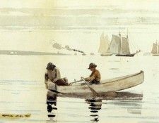 Homer Winslow Boys Fishing Gloucester Harbor. , 