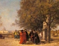 Heilbuth Ferdinand The Greeting In The Park. Heilbuth, 