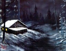 bob ross csg004 winter night. ����, ���