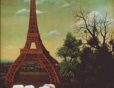 generalic sheep by the eiffel tower. 