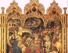 Gentile da Fabriano The Adoration of the Magi, 1422, tempera. ,  