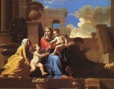Poussin Holy Family on the Steps, 1666-88, canvas, The Natio. ������, ������