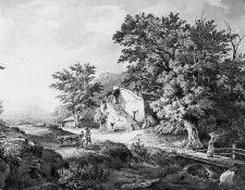 Huysmans Constantinus Southern landscape with farm Sun.  