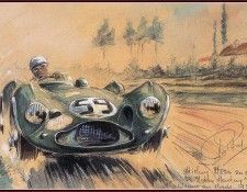 c 1959 stirling moss in the aston martin.  