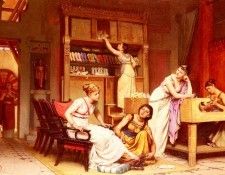 Glaize Pierre Paul Leon The Sandal Makers. Glaize,   