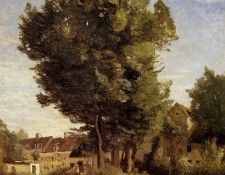 Corot A Village near Beauvais. , --