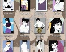 3X Patrick Nagel Index 03. , 