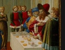 Gozzoli The Dance of Salome, 1461-62, 23.8x34.3 cm, Detalj 2. , 