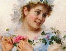 Andreotti Federico A Young Girl With Roses. , 