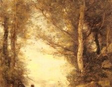 Corot Jean Baptiste Camille Le Joueur De Flute Du Lac D Albano. , --