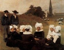 Dagnan Bouveret Bretonnes au Pardon. Dagnan-Bouveret, �������-������-���