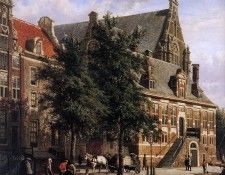 Springer Cornelis The Oude Waag at the Westerkerk Sun. Springer, 