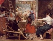 Velazquez Las Hilanderas (The Spinners) c.1657, Prado. ,    
