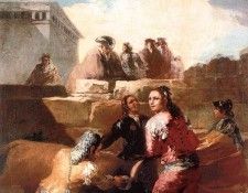 GOYA Francisco de Fight with a Young Bull.   ,  