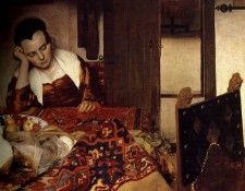 A Maid Asleep. Vermeer, Johannes