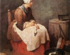 Chardin Girl Peeling Vegetables. , - 