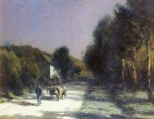 Cachoud Francois Charles (French) 1866 to 1943 A Starry Night O C 64.8 by 81.3 cm. Cachoud  