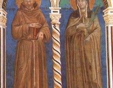 Giotto Saint Francis and Saint Clare, fresco, Upper Church o.   