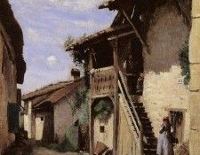 Corot A Village Steeet Dardagny. , --