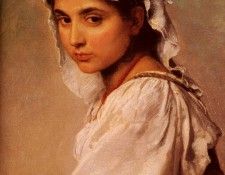 Knaus Ludwig A Portrait Of A Tyrolean Girl.  