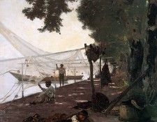 Bocion Fran�ois Fishermen and their nets Sun. Bocion �������