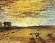 Turner Joseph Mallord William Petworth Park Tillington Church in the Distance. ,   