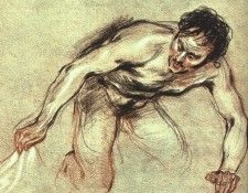 Kneeling Male Nude CGF. �����, ���-������